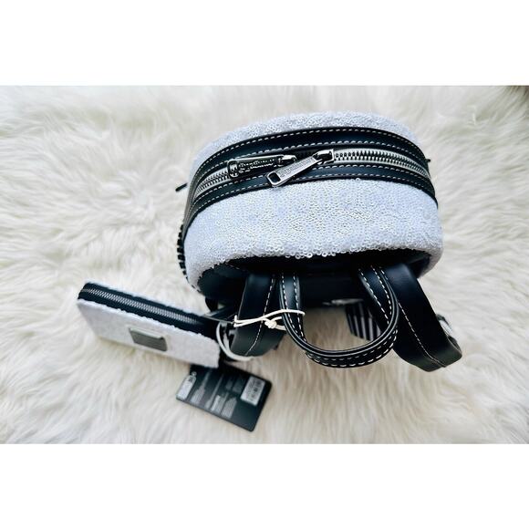 *NEW 2 PACK LE*Loungefly Exclusive Jack Skellington Sequin Mini Backpack &Wallet - Picture 6 of 7